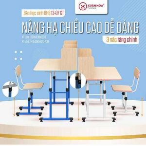 BÀN HỌC CÓ GIÁ SÁCH KHUNG SẮT BHS-13-07 CT