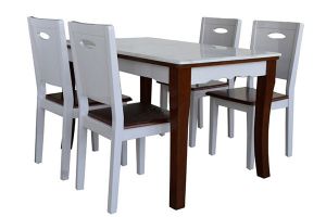 BỘ BÀN KHÁCH KIÊM BÀN ĂN GỖ TỰ NHIÊN HGB75B
